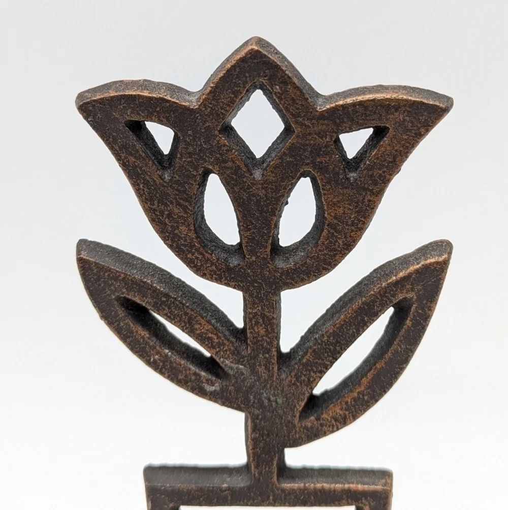 Tim Coffey for DEMDACO brown metal floral Friends Are Flowers accent decor